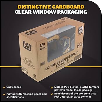 CAT308CR 1/50モデル（スチールケース入）おまけ付♪ CAT308CR 交換用アタッチメント付 1/50モデル（豪華スチール